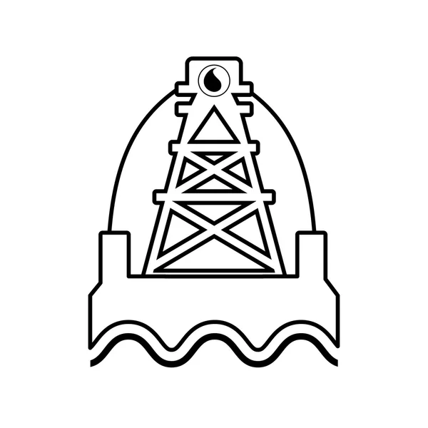 석유 탐사 산업 타워 — 스톡 벡터