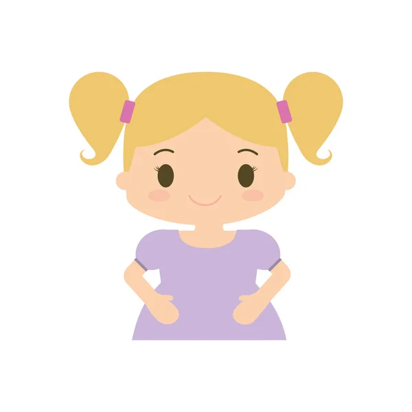 Heureux fille personnage avatar — Image vectorielle