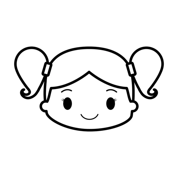 Gelukkig meisje teken avatar — Stockvector