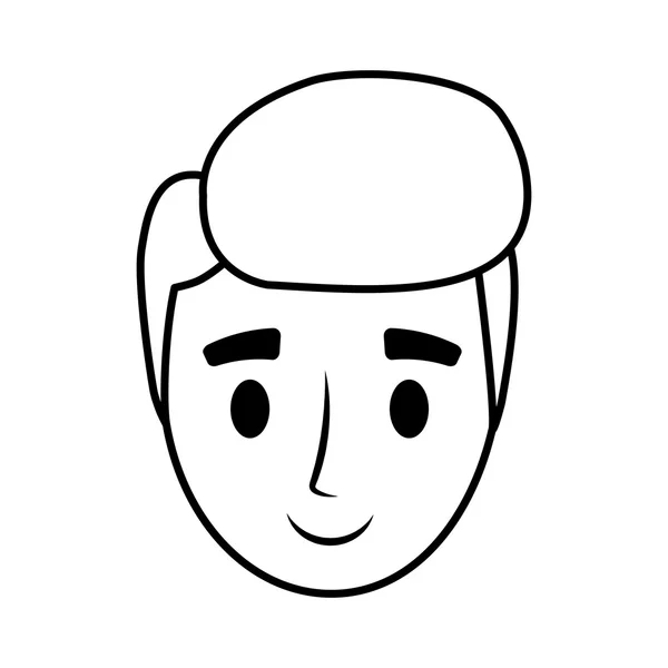 Tiener jongen teken avatar — Stockvector