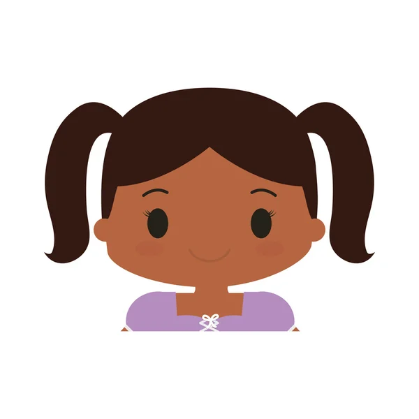 Menina feliz personagem avatar — Vetor de Stock