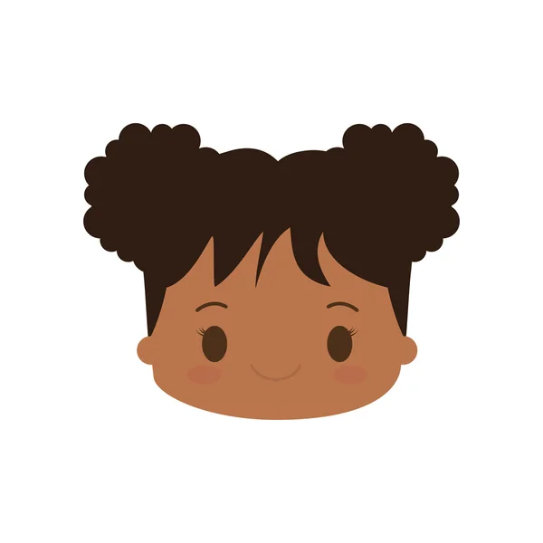 Happy girl character avatar — Stock Vector