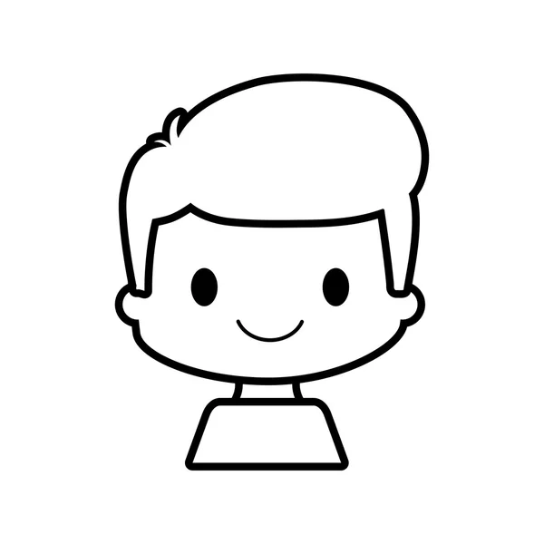 Lycklig pojke karaktär avatar — Stock vektor