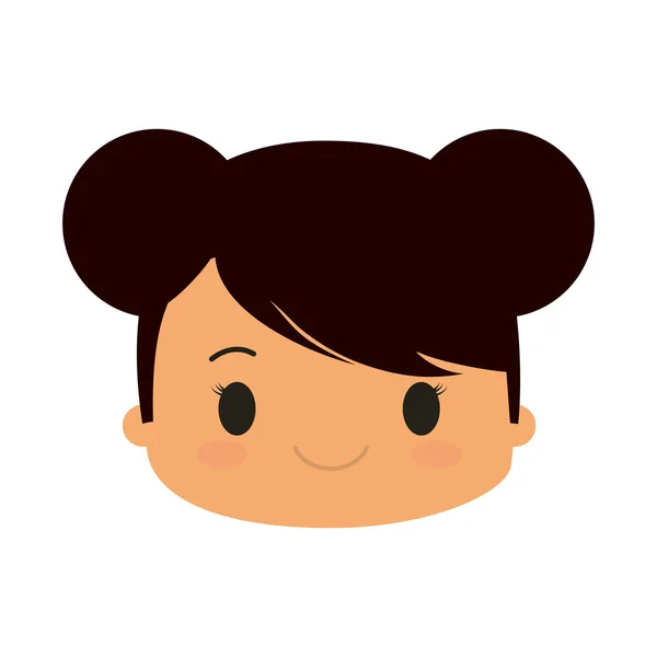 Avatar de carácter chica feliz — Vector de stock