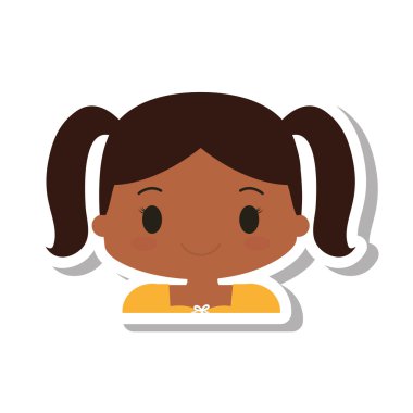 mutlu kız karakter avatar