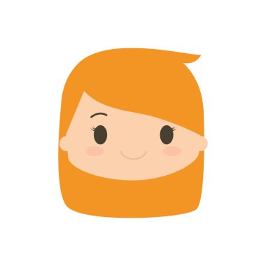 mutlu kız karakter avatar