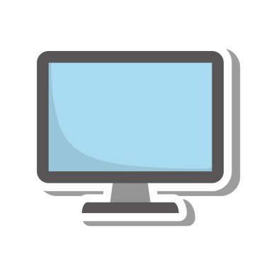 monitör bilgisayar izole simgesini