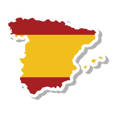 İspanya harita Coğrafya izole simgesi