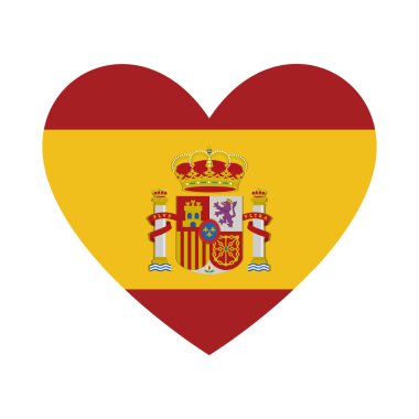 İspanya bayrak izole simgesi