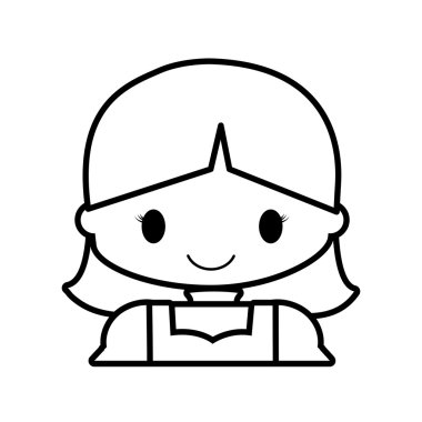 mutlu kız karakter avatar