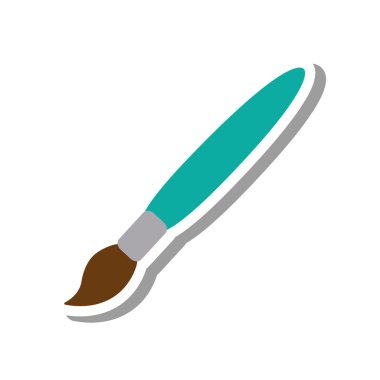 boya fırça izole simgesi