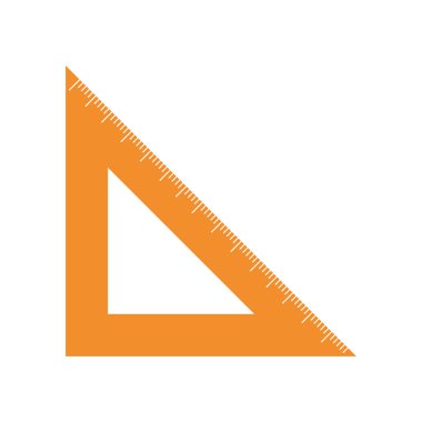 kural üçgen izole simgesini