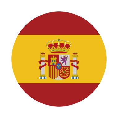 İspanya bayrak izole simgesi