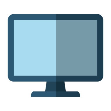monitör bilgisayar izole simgesini