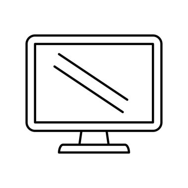 monitör bilgisayar izole simgesini