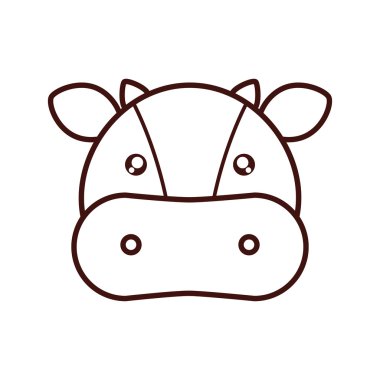 sevimli inek kawaii stili