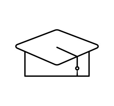 şapka lisansüstü izole simgesi