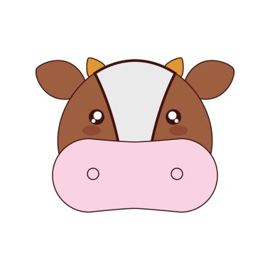 sevimli inek kawaii stili