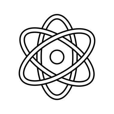 Atom molekül izole simgesi