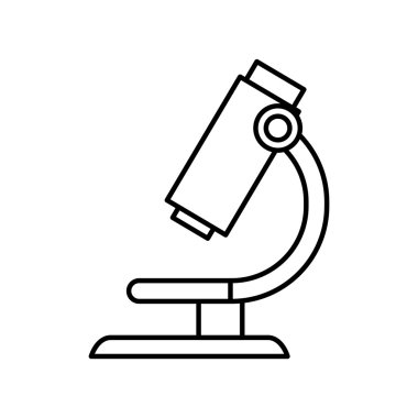 mikroskop bilim izole simgesi