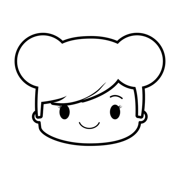 Boldog lány karakter avatar — Stock Vector