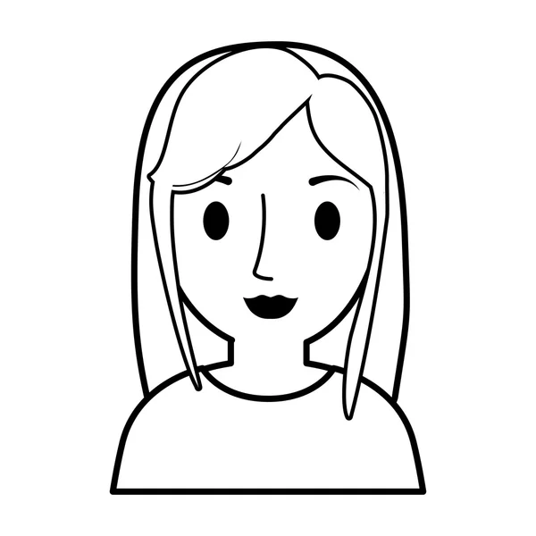 Teen girl character avatar — Stock Vector