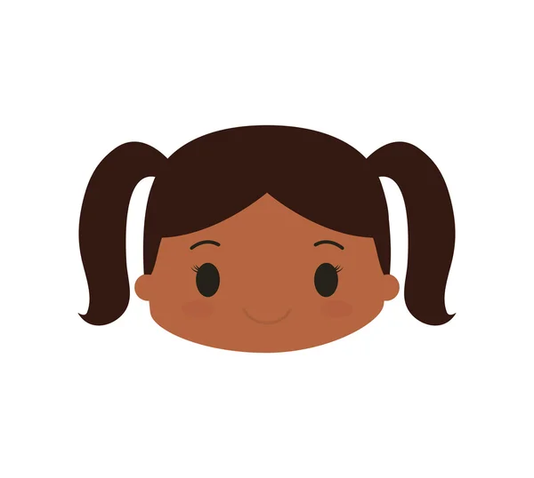 Menina feliz personagem avatar — Vetor de Stock