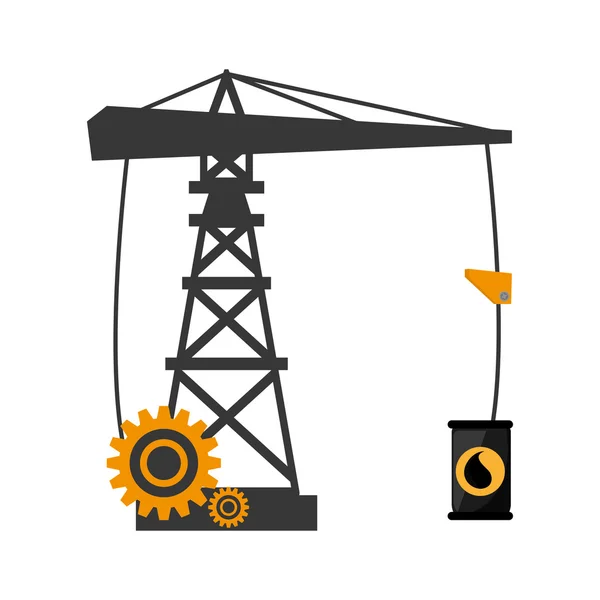 Tower oil exploration industry — Stock Vector