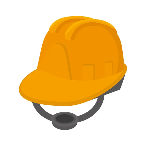 Construção proteção capacete amarelo — Vetor de Stock