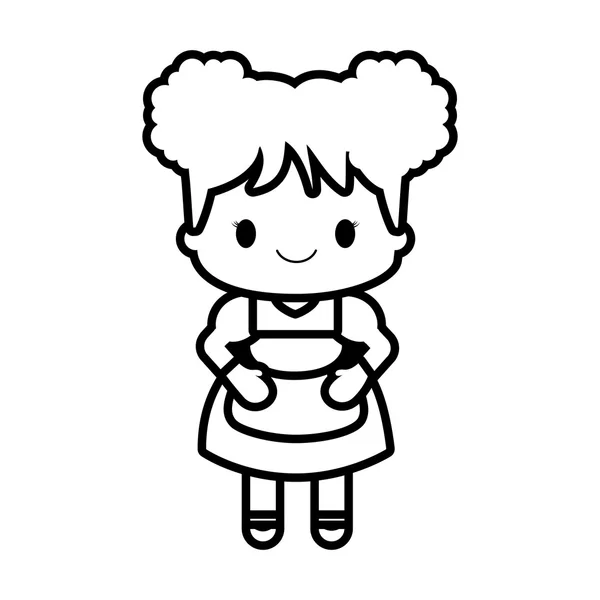 Mutlu kız karakter avatar — Stok Vektör