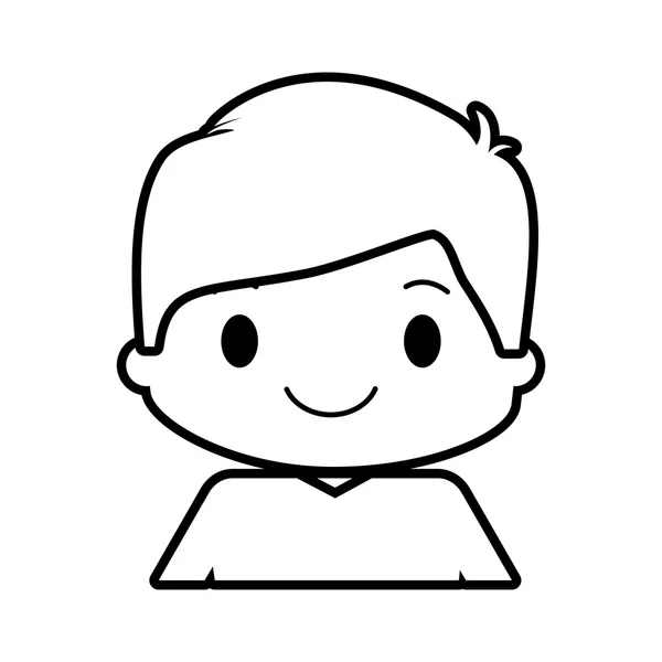 Lycklig pojke karaktär avatar — Stock vektor