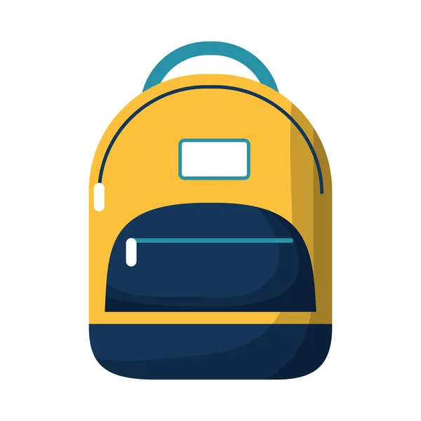 Školní batoh izolované ikona — Stockový vektor