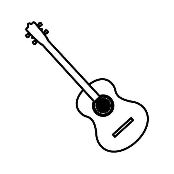 Guitare acoustique icône isolée — Image vectorielle