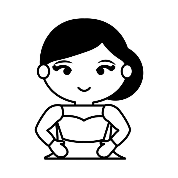 Mujer española avatar flamenco — Vector de stock