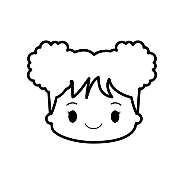 Mutlu kız karakter avatar — Stok Vektör