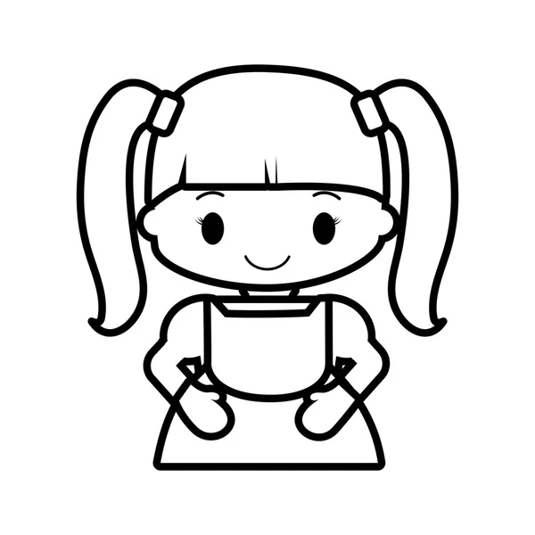 Šťastná dívka obrázek postavy — Stockový vektor