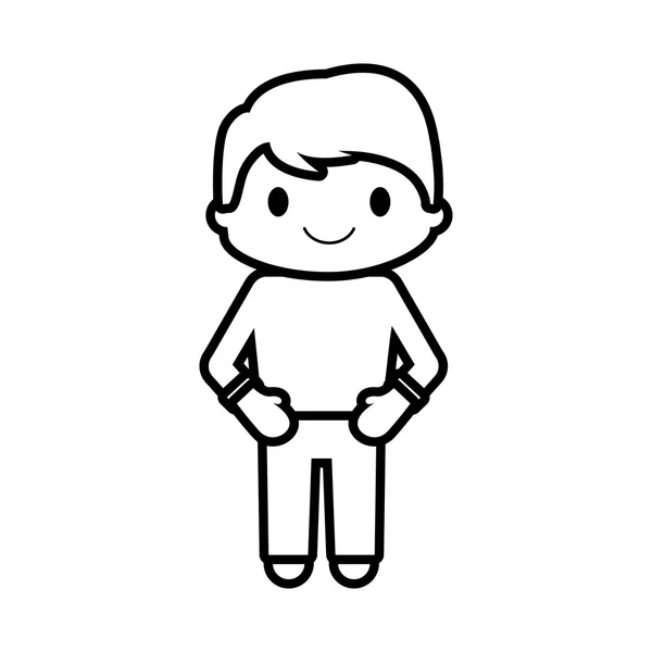 Boldog fiú karakter avatar — Stock Vector