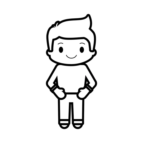 Happy boy character avatar — Stock Vector