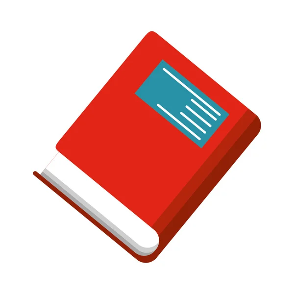 Book school supply isolated icon — Stock Vector