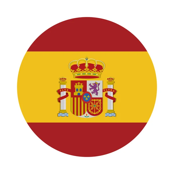 Drapeau espagne icône isolée — Image vectorielle