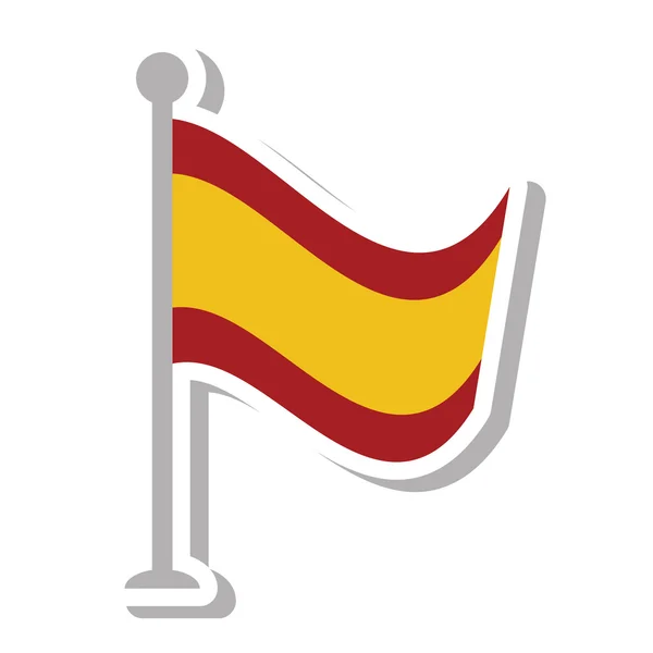 Bandera de España icono aislado — Vector de stock