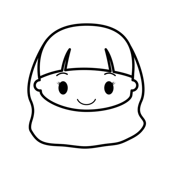 Avatar de carácter chica feliz — Vector de stock