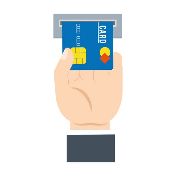 Ícone de cartão de crédito isolado — Vetor de Stock
