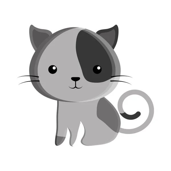 Lindo gato kawaii estilo — Vector de stock