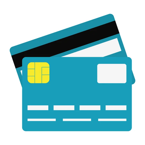 Credit card isolated icon — Stock Vector