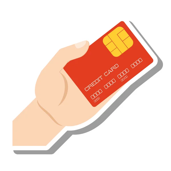 Tarjeta de crédito icono aislado — Vector de stock