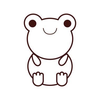 sevimli kurbağa kawaii stili