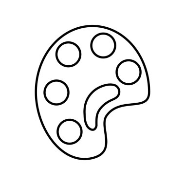 boya palet izole simgesi