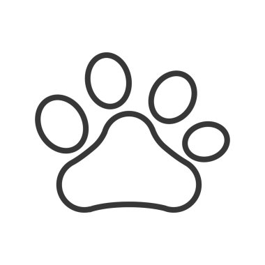 ayak izi köpek izole simgesi