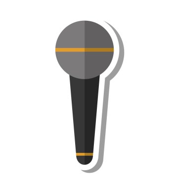 mikrofon ses aygıtı izole edilmiş simge